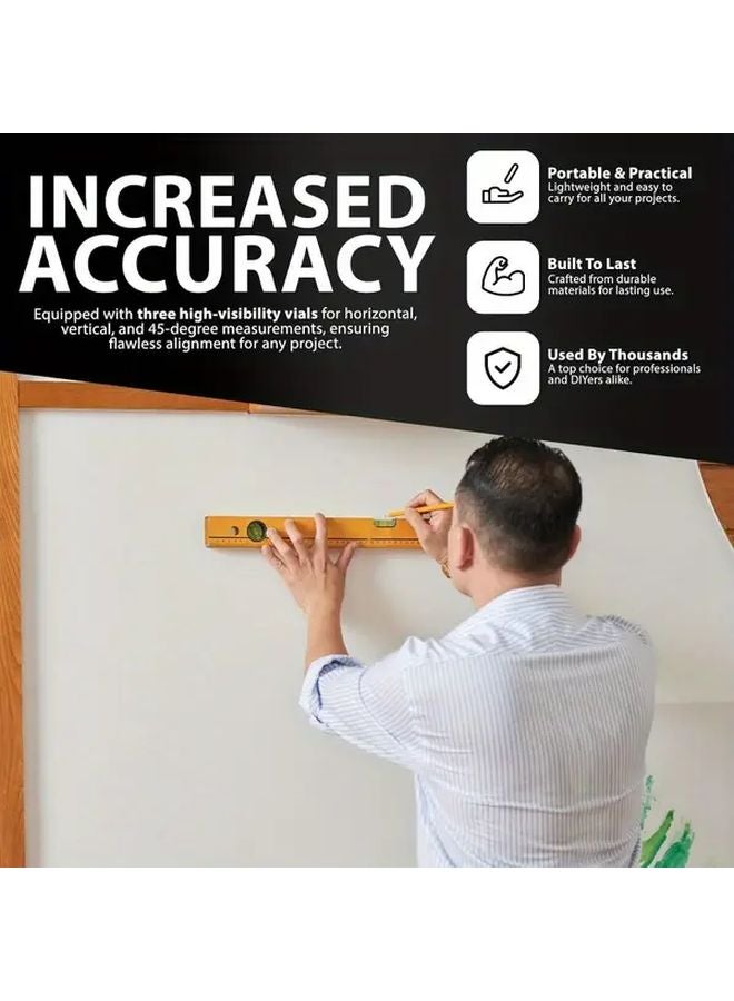 3 قطع مجموعة مستوى الروح المغناطيسي عالي الدقة 300 مم 600 مم 1000 مم سبيكة ألومنيوم مكثفة - Image 3